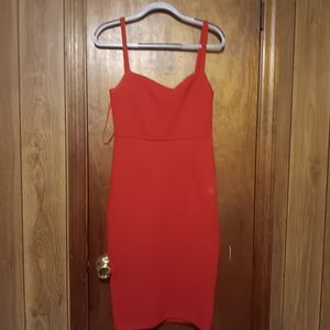 Hello Molly Vibrant Red Midi Dress